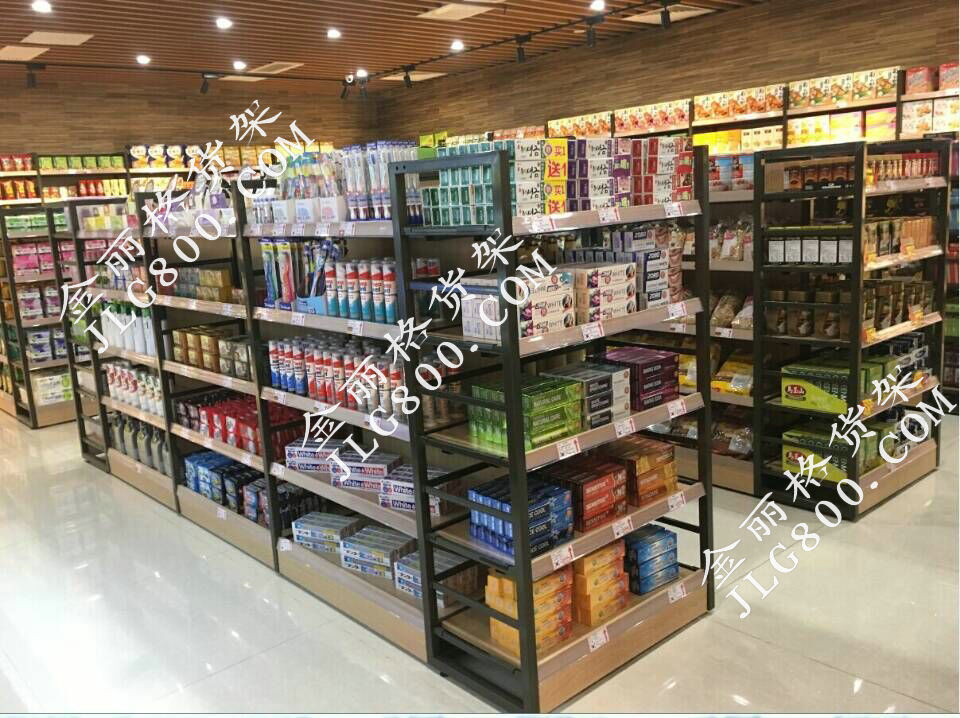 深圳超市货架，休闲食品货架，进口食品货架，红酒货架